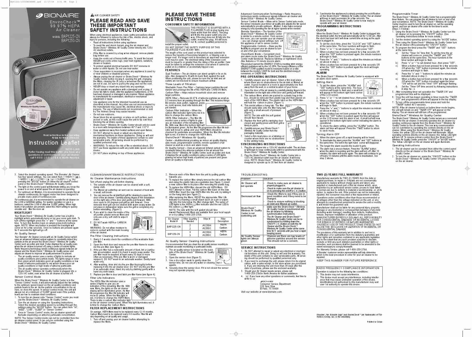 Bionaire Air Cleaner BAP1225-U-page_pdf